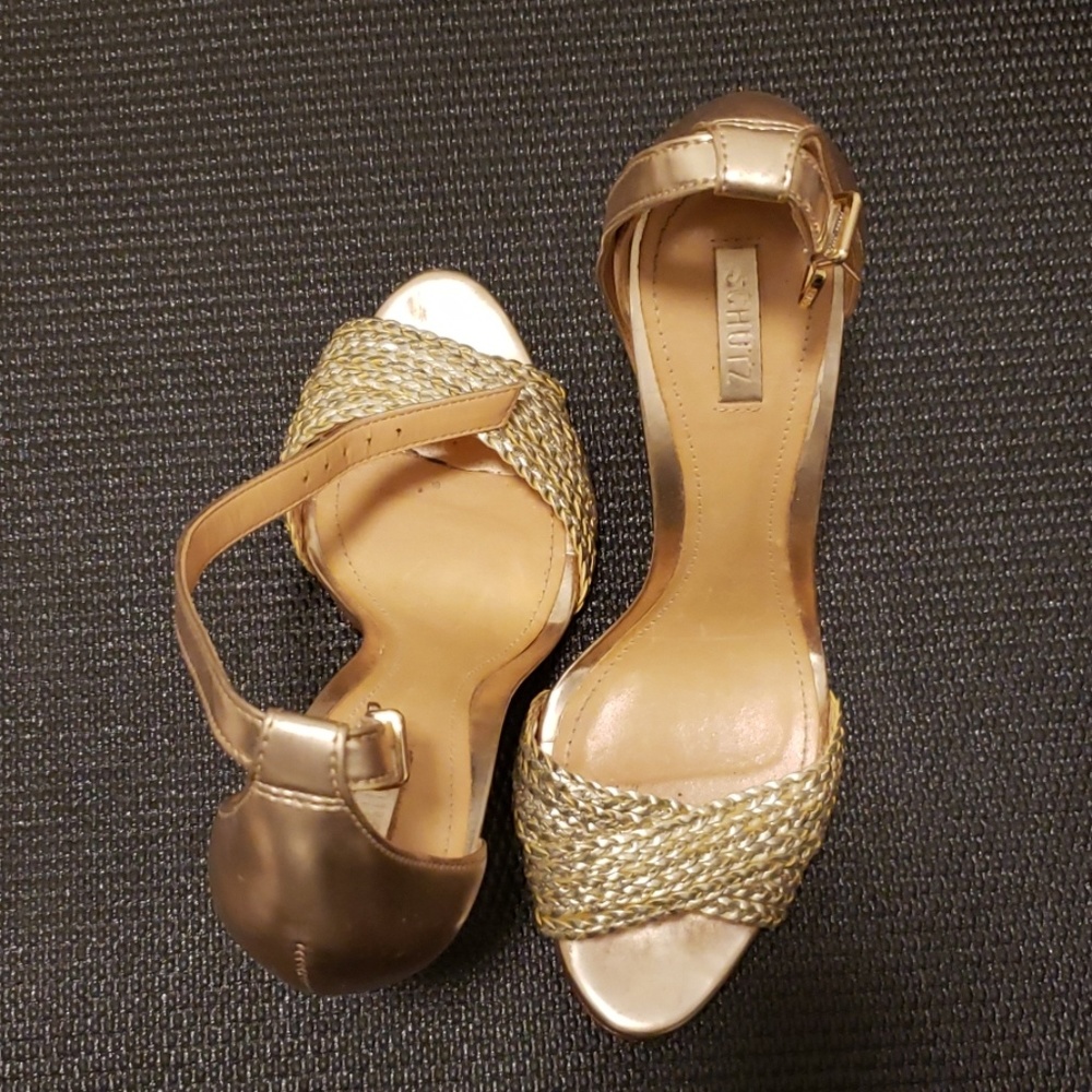 Schutz Gold Sandals